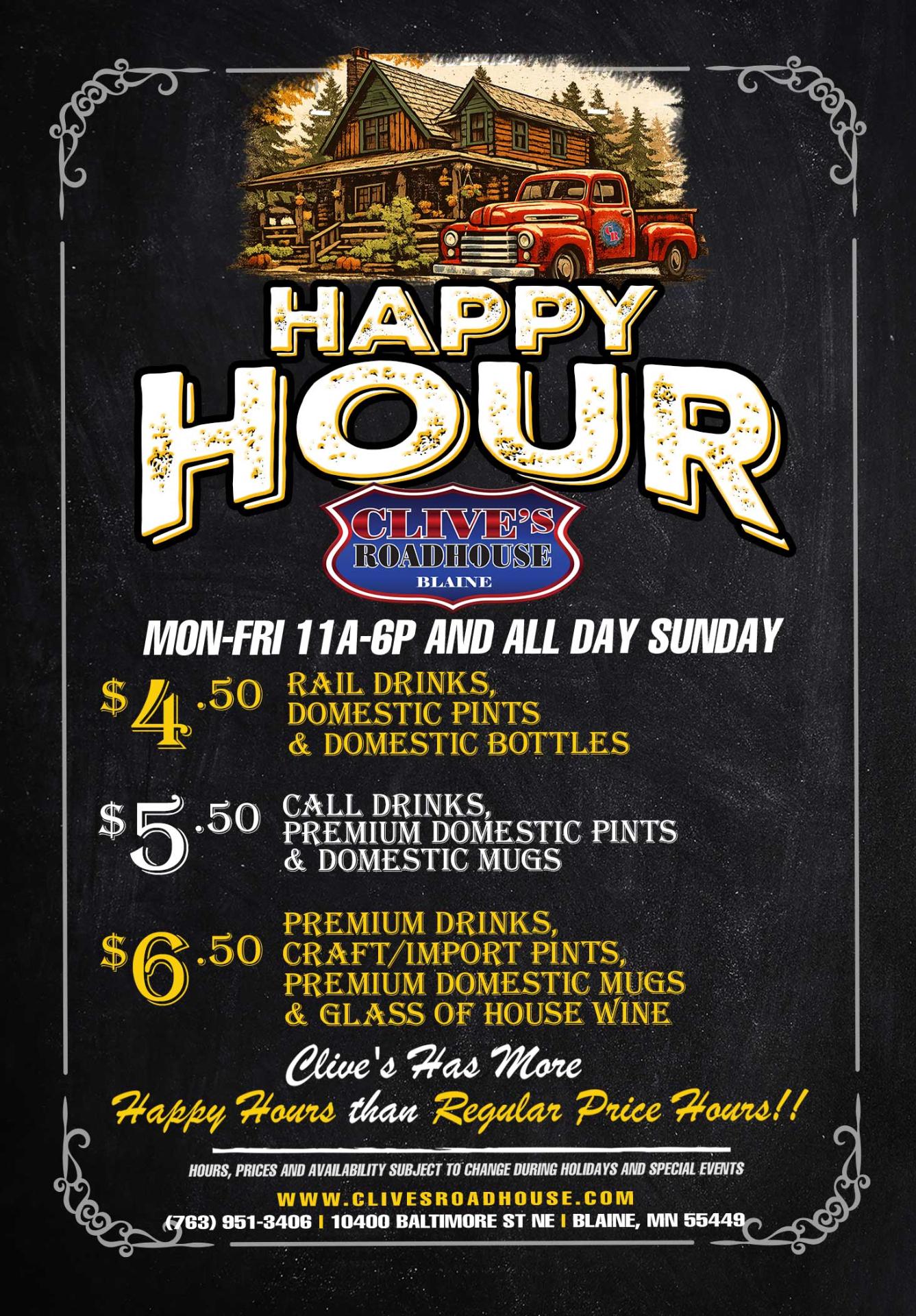 Blaine Happy Hour Drinks