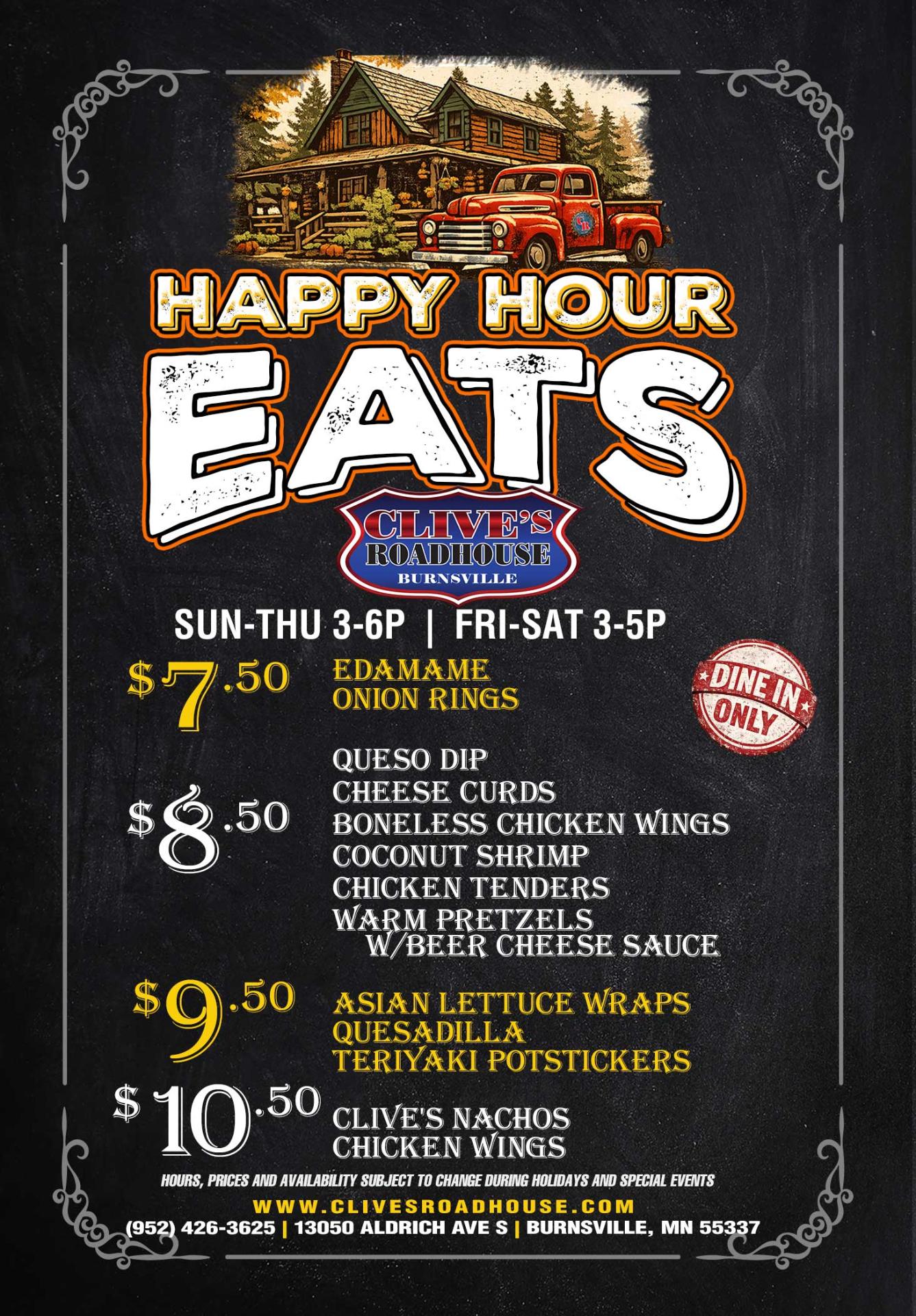 Burnsville Happy Hour Eats